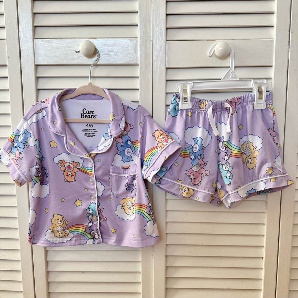 Care Bears Button Front Top and Shorts Pajama Set